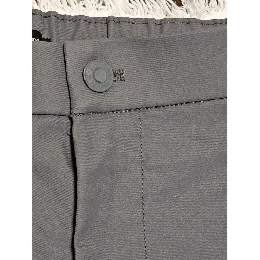 Banana Republic Mens Gray Performance Golf Chino Pants 34x29 Elastic Waist Stret